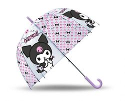 Gjennomsiktig manuell paraply 46cm Kuromi KU00005 Kids Euroswan