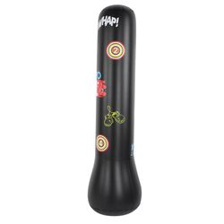 Oppustelig boksesæk - Stressreducerende træningsudstyr til voksne og børn (1,5 m, sort)