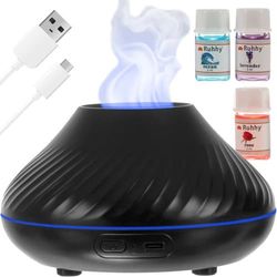 Flaming Aroma Diffuser | 3 æteriske olier | RGB luftfugter