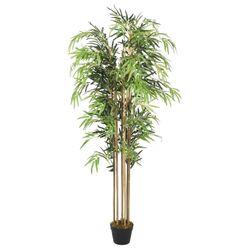 vidaXL Kunstig bambustre 1095 blader 150 cm grønn