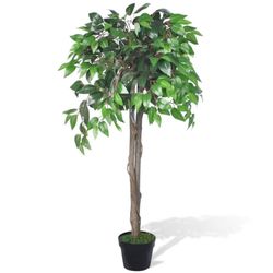 Kunstig Plante Ficus Træ med Potte 110 cm - Kunstig flora