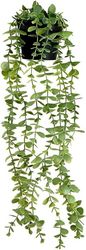 Moorle hængende kunstplante, inkl. 1 kunstigt hængende plante (60 cm), med urtepotteskjuler, kunstige planter