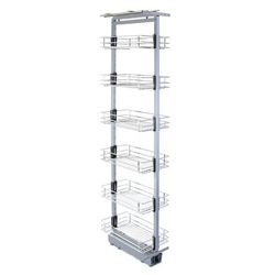 Utdragbart Köksskafferi med Justerbar Höjd– 46 cm (D) x 170-195 cm (H) | Mjuk stängning | MonsterShop