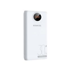 Romoss Pro Powerbank 20000 mAh med PD 30 W og LED-display - Hvit