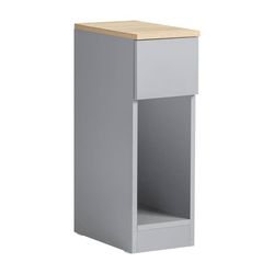 SoBuy Smalt natbord 20x35x60cm – Praktisk sengbord med skuffe og hylde | Grå FBT111-HG