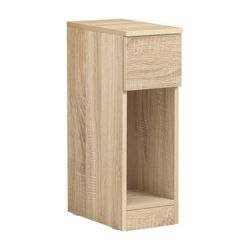 SoBuy Smalt natbord 20x35x60cm – Praktisk sengbord med skuffe og hylde | Natur FBT111-N