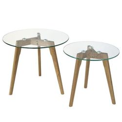 Sidobord - 2 St I Glas Runt