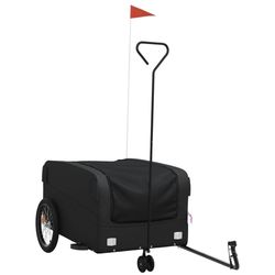 vidaXL Sykkelvogn svart 45 kg jern