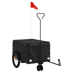 vidaXL Sykkelvogn svart 30 kg jern