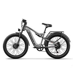 Shengmilo S600 17.5AH batteri 1000W*2 motorer elcykel för vuxna, 45km/h, 75km räckvidd, 26*3.0 breda däck, dubbla motorer