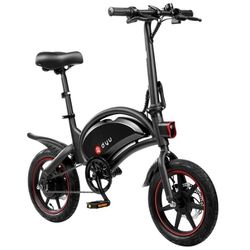 Mini foldbar elcykel DYU D3F, 14 tommer, motor 36V 250W, batteri 10Ah - sort