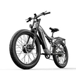 Shengmilo S600 45 km/h, 48V 17.5AH batteri, 75 km räckvidd, 1000W*2 motorer, 26*3.0 breda däck, dubbla motorer, elcykel för vuxna