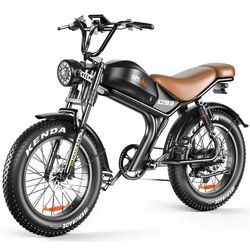 Emoko C93 elcykel i mopedstil, 1000W motor, 20AHEmoko C93 elcykel i mopedstil, 1000W motor, 20AH batter batteri, 20''*4.0 däck, 50KM/H, 7 hastigheter.
