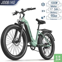JOOBIKE JOO1 17,5AH Batteri 26*3,0 tum Däck 45 km/h 90 km 1000W Motor Hydraulisk skivbroms SHIMANO 7-växlad elcykel