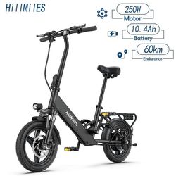 hopfällbar elcykel - HillMiles Mile 1 25Km/h Maxhastighet-60Km räckvidd-36V 10.4AH Batteri-250W Motor -Svart