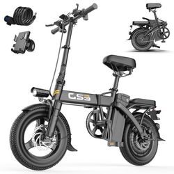 Hopfällbar Elcykel Toofly GS3, Svart