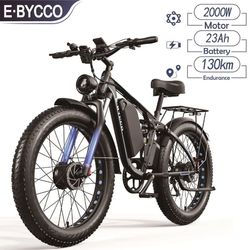 E-BYCCO EB7 Pro Elcykel 3000W Dubbelmotor 52V 23AH 26*4,0 tum tjock Däck Elcykel Terrängkörning Hydraulisk broms Elcykel