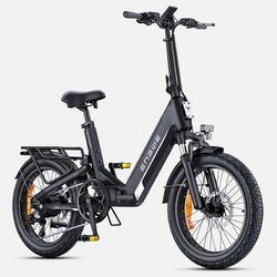 ENGWE L20 3.0 BOOST 48V 13.5Ah batteri, 250W motor, snabbladdning, 135km räckvidd, 20 * 3.0 tums däck elektrisk cykel - svart