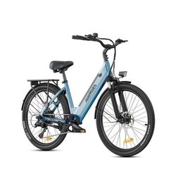 HillMiles MileCity 1 26'' elcykel lågt insteg, 250W motor, 36V13Ah batteri, 7 växlar, 25 km/h, upp till 100 km räckvidd, idealisk för stadspendling