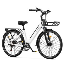 Elcykel EBYCCO V1 36V15.6AH Batteri 500W motor 28 tums däck Elcykel Skidcykel Stadscykel Whitev broms