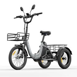 CYSUM AG1 Pro 750W Foldable Electric Tricycle E-Trike With Speed Differential, Hydraulic Brake, NFC Keyless, 3-wheel Cargo Bike