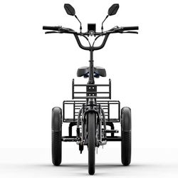 CYSUM AG1 Pro elektrisk trehjuling, trampassisterad trehjuling 16" lastcykel och generös 48V 20Ah-batteri