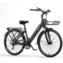E-BYCCO V1 Elcykel 36V 15,6Ah, 250W, 25 km/h — 28×1,5-tums däck — Regulatoriskt kompatibel pendlarmodell — Svart