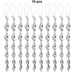 Spiralformad reflekterande fågelskrämma 10-pack Silver 30 cm