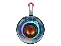 Streetz Gjennomsiktig bluetooth-høyttaler med TWS og LED-lyseffekter, 5 W, 5 W, 100 - 20000 Hz, 4 O, 75 dB, Trådløs, 10 m