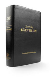 Svenska Kärnbibeln - helbibel, svart cabraskinn