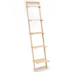 vidaXL Stigeformet vegghylle sedertre 41,5x30x176 cm