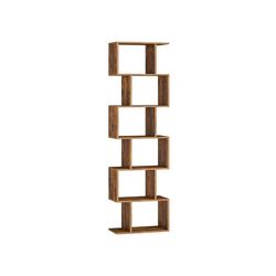 Bokhylla – 6 öppna nivåer – Vintage Brown