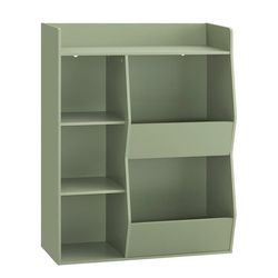 SoBuy Børne bogreol med 5 åbne rum 80x34x104cm - Legetøjsreol & Bogreol | Grøn KMB55-K-GR