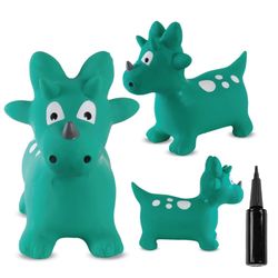 Hoppleksak för barn med pump - Grön Dino
