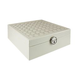 Quiltat Smyckeskrin med Reseskrin - Vit