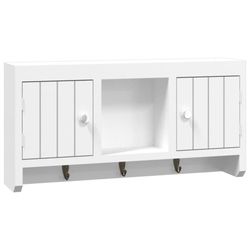 vidaXL nøgleskab 40x8,5x20 cm konstrueret træ og stål hvid
