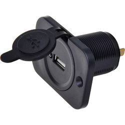IWH USB-uttag för inbyggnad 12/24 volt 2100mA Tillåten strömbelastning=2.1 A 12 eller 24 V/DC