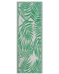 Modern Utomhusmatta 60 x 105 cm Syntetisk med Palmbladmönster Grön till Balkong