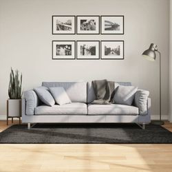 vidaXL Matto ISTAN korkeanukkainen kiiltävä antrasiitti 100x200 cm