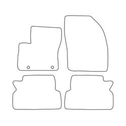 Set med golvmattor i velour som passar Ford C-max I 2003-2010 - svarta detaljer