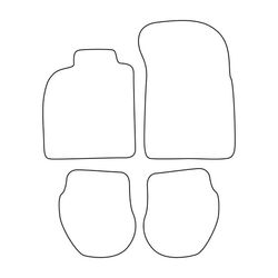 Set med golvmattor i velour som passar Porsche 911 typ 964 1989-1993 - svarta detaljer