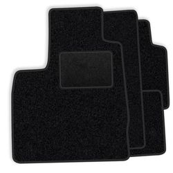 Set med golvmattor i velour som passar Porsche 911 typ 964 1989-1993 - svarta detaljer