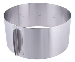 Kakkant h=10cm justerbar 16-30cm med skala hög kakform