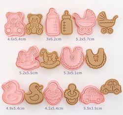 Udstikkere med stempel BØRN BABY forme 8 stk.