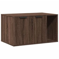vidaXL Skap til kattetoalett brun eik 80x50x45 cm konstruert tre