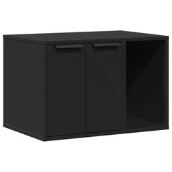 vidaXL Skap til kattetoalett svart 60x40x40 cm konstruert tre