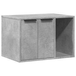 vidaXL Skap til kattetoalett betonggrå 60x40x40 cm konstruert tre