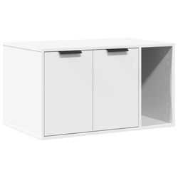 vidaXL Skap til kattetoalett hvit 80x50x45 cm konstruert tre