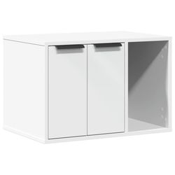 vidaXL Skap til kattetoalett hvit 60x40x40 cm konstruert tre
