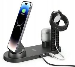 QI 6-IN-1 Induktiivinen laturi iPhonelle, MagSafelle, Apple Watchille, AirPodsille, USB-C:lle ja Nopeaan lataukseen